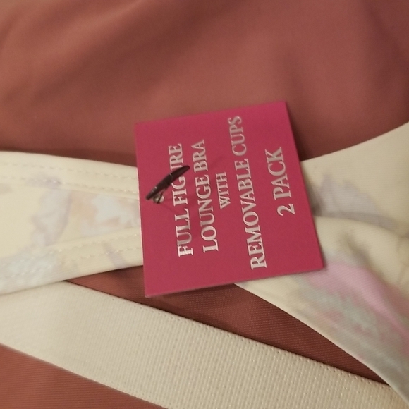 💕VINCE CAMUTO💕 Lounge Bralettes ~ Cream Floral & Solid Mauve Pink 1X NWT - Picture 4 of 10